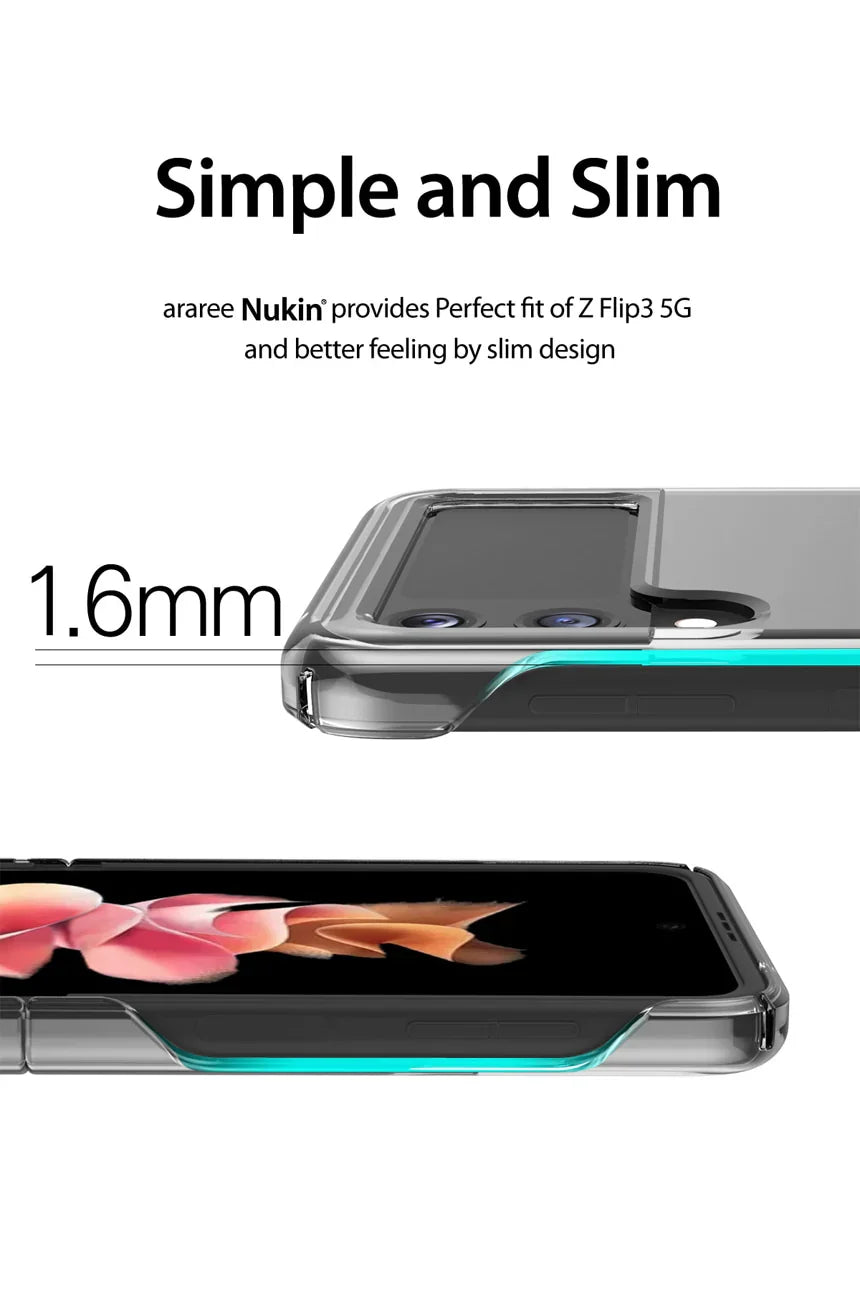 Araree Nukin360 Series Case For Samsung Galaxy Z Flip 3 - Clear - Tashqila Araree Nukin360 Series Case For Samsung Galaxy Z Flip 3 - Clear - Tashqila